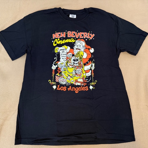 Quentin Tarantino New Beverly Cinema 2023 Christmas Shirt Mens Size L NEW - Picture 1 of 4